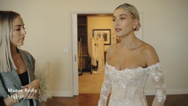 Hailey Baldwin sexy - Wedding Dress Fitting (2019)